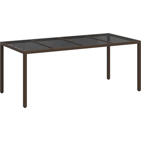 Maison Exclusive - Gartentisch Braun 190 x 90 x 75 cm Poly-Rattan