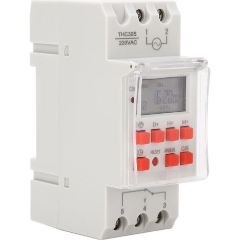 Minuteur Numérique 220-240V AC avec 20 Programmes, Écran LCD, Commande Marche/Arrêt, 1s à 168h (1/5)