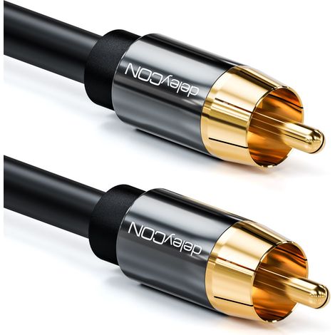 3,0m Câble Subwoofer - Cinch RCA Coaxial Numérique - Fiches Dorées - Liaison Audio - Subwoofer AV Receiver Amplificateur Home Cinéma (1/5)