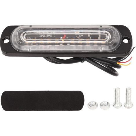 Voyant d'avertissement latéral 12V 24V 36W, 10 lumières stroboscopiques d'urgence à une rangée pour camions et véhicules SUV (1/5)