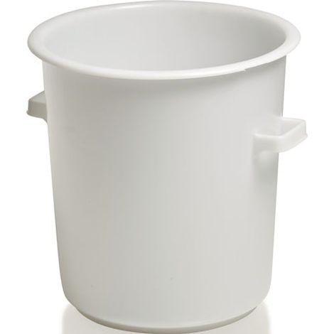 CRAEMER Récipient en plastique rond 75l HD-PE blanc D515xH530mm avec poignée extérieure - 81071010 (1/2)