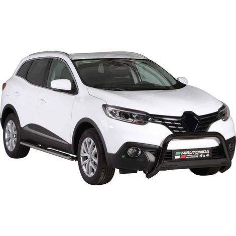 Pare-buffle Avant pour Renault Kadjar 2015-2018 63 mm en Acier Noir (1/5)