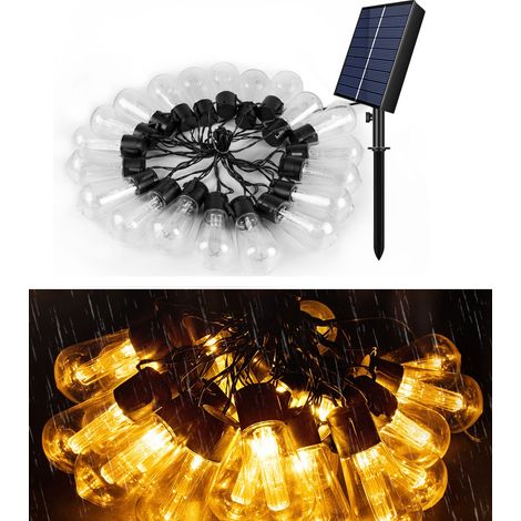 Guirnalda de luces solares para jardín con 10 bombillas LED decorativas de 3 m. (1/5)