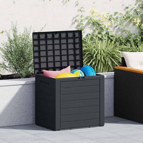 vidaXL Caja de almacenaje de jardín polipropileno marrón 58,5x46x55 cm (1/5)