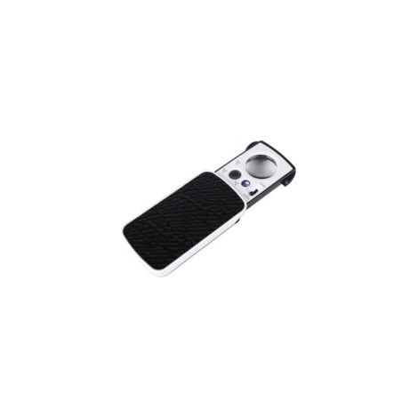 LED-beleuchtete Taschenlupe – 30x, 60x, 90x Vergrößerung – Beleuchtete Leselupe für Senioren – Schwarze, faltbare Taschenlupe für Schmuck, Münzen, Diamanten und Briefmarken – Crezuo (1/4)