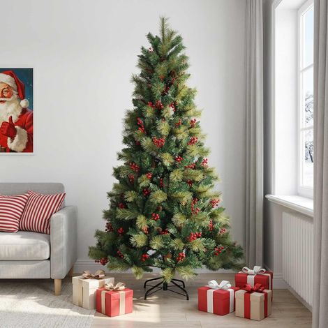 vidaXL Árbol de Navidad artificial con ramas articuladas 240 cm (1/5)
