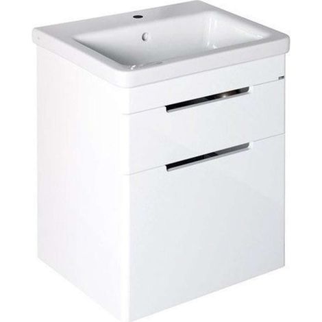 Sapho Ella - Waschtischunterschrank 57x65x43 cm, 2 Schubladen, weiß EL062-3030
