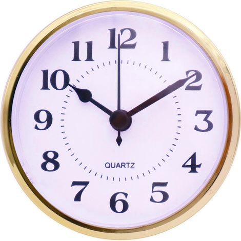 Golden für Felgen 90mm Klassische Quarz-Uhreneinsätze Mini-Wanduhr für Hea (1/5)