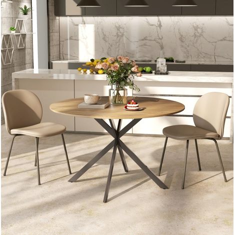 Esstisch Küchentisch rund 120 cm Holz Eiche OKMYHOME (1/5)