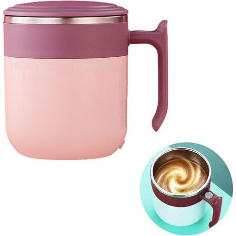 Mug électrique couleur raisin violet avec fonction de mélange - corps pratique, couvercle étanche, rechargeable par USB, convient aux boissons chaudes et froides, facile à nettoyer. (1/5)