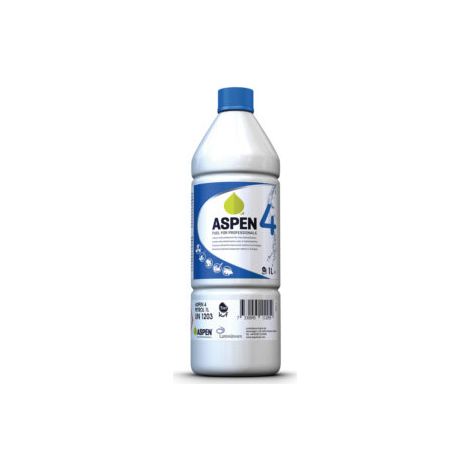 Combustible Aspen 4 para motores de 4 tiempos. 1 litro. Envase de 12.