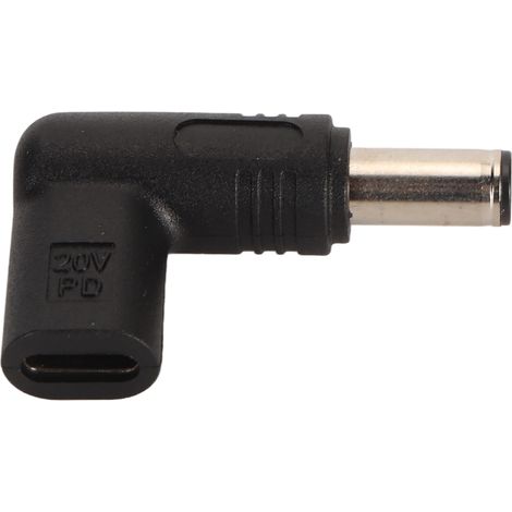 USB-C-Buchse auf 6,0 x 3,7 mm Adapter, 100 W PD Schnellladung, 90-Grad-Winkel (1/5)