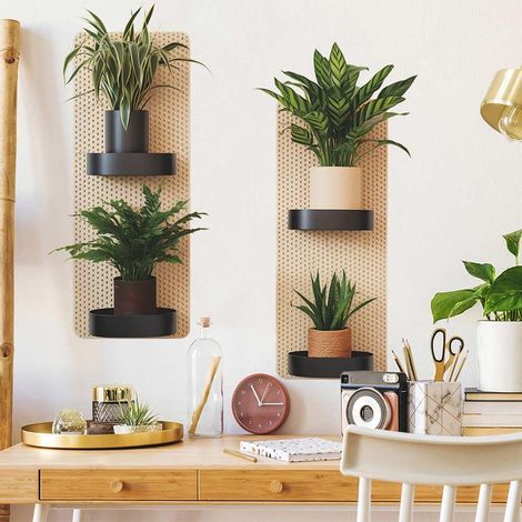 Autocollants muraux 3D de plantes vertes, à décoller et à coller, décorations murales, adaptés au salon et à la chambre
