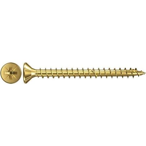 Fischer Caja Tornillo Madera Cabeza Plana Bicromatado 4,5X25 300 Unidades