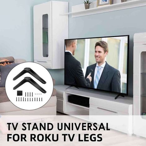 Supporto universale da tavolo per TV, compatibile con la maggior parte degli schermi piatti LCD da 23 a 65 pollici, colore nero. (1/4)