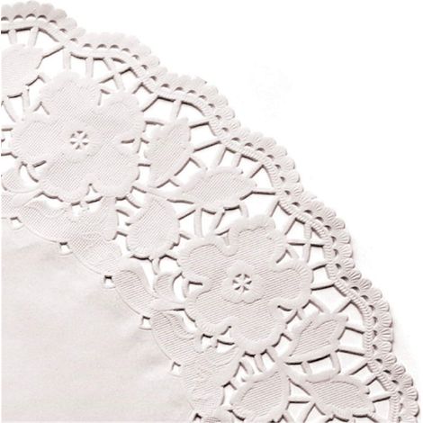 Garcia de Pou 250 unità centrini rotondi, 31 cm, carta, bianco, 31 x 30 x 30 cm