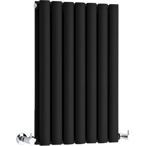 Hudson Reed Vitality – Radiateur Design Horizontal – Noir  – 63.5 x 41.5cm Double Rang