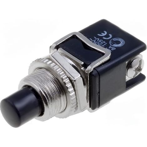 Pulsante da 1 a 250v nero con dado Ps13bbk