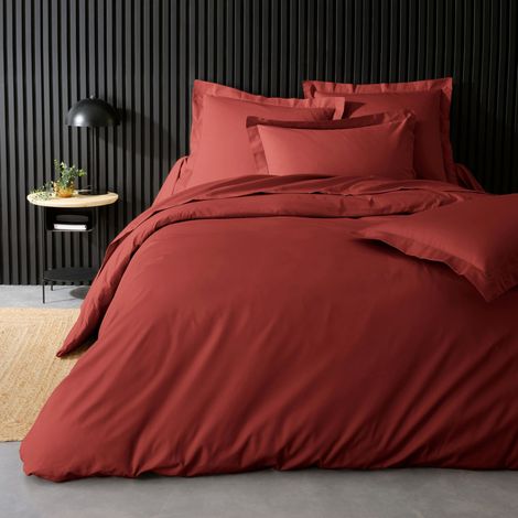 Housse de Couette "Percaline" 260x240cm Terracotta