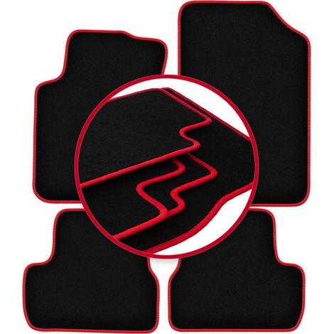 Tapis de voiture CARLUX-RED pour Citroën C3 I berline (2002-2009)
