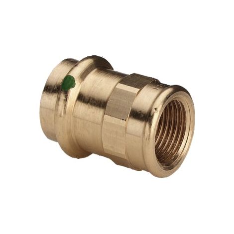 Raccordo diritto in bronzo a crimpare Femmina - Femmina fissa a vite 12x17 - 15