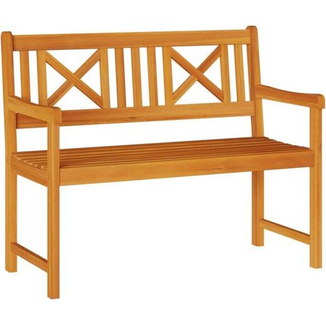Banc d'extérieur naturel, 110 x 56 x 90 cm, en bois d'acacia massif. (1/5)