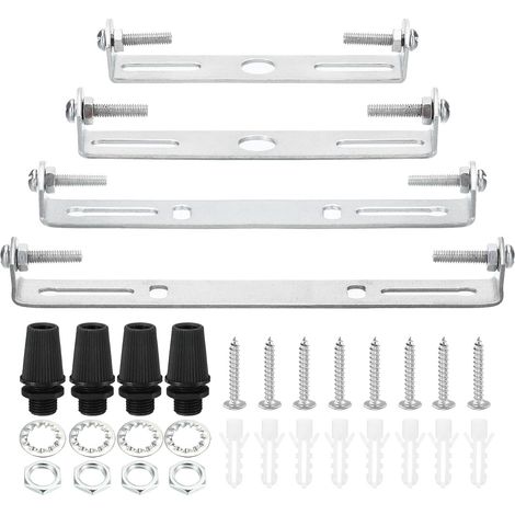 90mm 100mm 120mm 130mm Ceiling Light Plate Kit, 4 Set Light Fixture Mounting Bracket Plate Universal Steel Cross Bar for Hanging Wall Light (1/5)