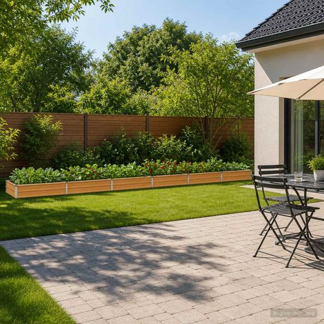 vidaXL Cama de Jardín Elevada Natural 600 x 80 x 24 cm (1/5)