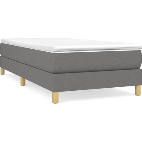 Maison Exclusive - Boxspringbett mit Matratze Dunkelgrau 90x190 c