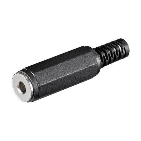 Conector audio jack hembra 2.5 mm mono  Negro