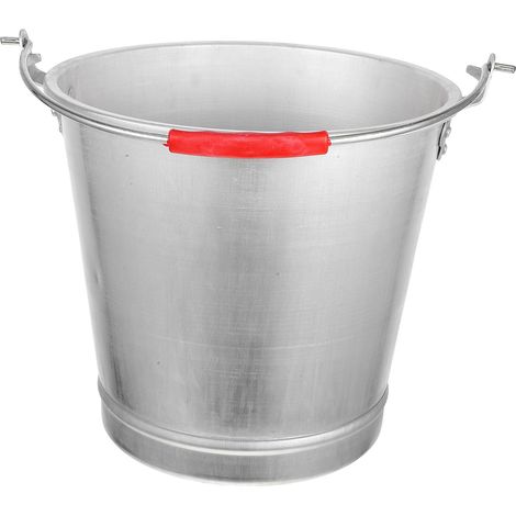 Seau à eau rétro en aluminium Healeved avec couvercle, léger et polyvalent pour l'eau la glace, (1/5)