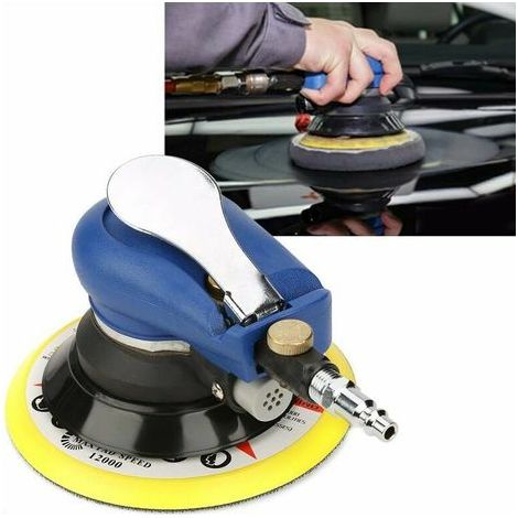 Air Sander (6 Inch), Quiet Orbital Sander for High Efficiency Round Polisher, Used as Controlled Air and Pressure Sanding Tool