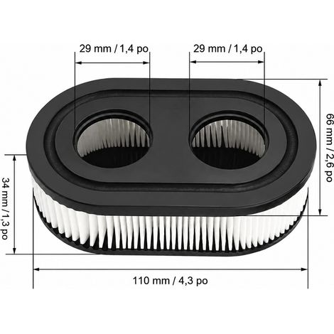 Filtre à air pour tondeuse à gazon compatible 593260 594106 595658 798452 (1 unité) réf 3088 1 × 1 × 1 cm 1 g – Livraison gratuite