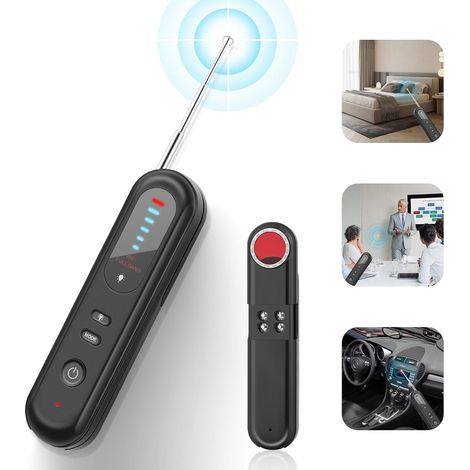 Abhörschutz für Kameras und Mikrofone, drahtloser HF-Abhörschutz für versteckte Kameras, Wanzenabwehr, GPS-Tracker, Abhörschutz für Zuhause, Büro und Hotel (1/4)
