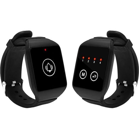 Récepteur de Montre Sans pour Serveur, Appel de Restaurant, Téléavertisseur pour Maison, Café, Dentiste, Bureau, Conférence Téléphonique (1/5)