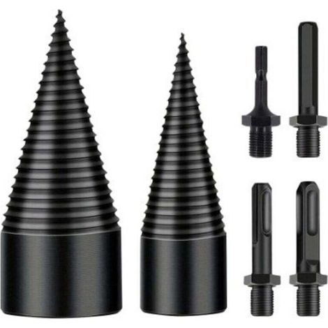 Fendeur De Buche - Conico - 32 Mm Y 42 Mm - Para Taladro Electrico - 4 Empuñaduras - Acero Templado - 1 Unidad (1/5)