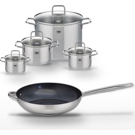 Lot Poêle 32cm & 4 Faitouts Elo Profi Therm Platinum (1/5)