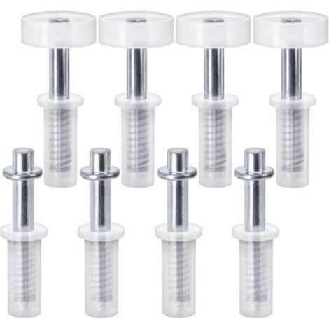 Kits de quincaillerie pour portes pliantes à ressort (paquet de 8) : roulettes de guidage et pivots faciles à utiliser
