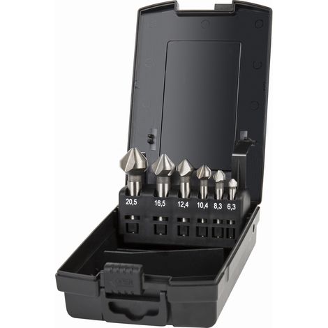STIER Kegelsenker / Entgratsenker Set 6-tlg. Zylinderschaft