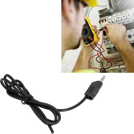 J.70014 4 mm Crimp-Testkabel mit Bananenstecker, schwarz. (1/5)