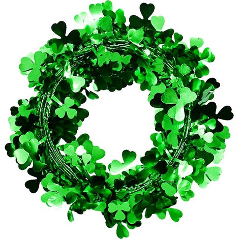 Guirlande De Trèfle - Décoration Festive Pour Porte Mur Intérieur Extérieur - 2 Mètres - Vert (1/5)