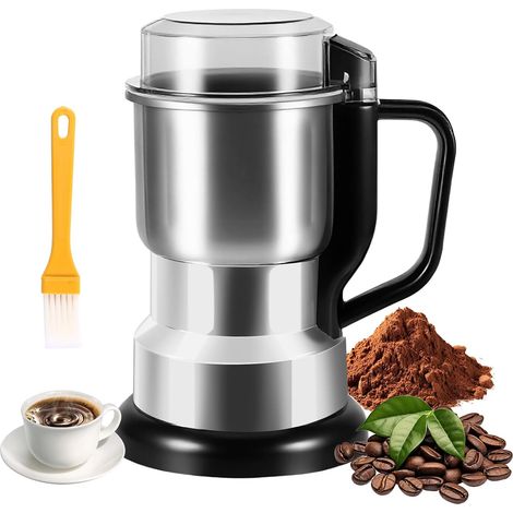 Moulin à grains multifonctionnel, 500 ml, 300 W, acier inoxydable, moulin à épices, moulin à café ultra-fin, moulin à épices électrique pour dessiccants, grains, épices, herbes et café (1/5)