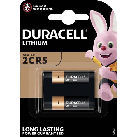 Duracell – Pile photo lithium 2CR5 1400 mAh 6 V – Énergie longue durée pour appareils photo numériques – Non rechargeable – 1 unité