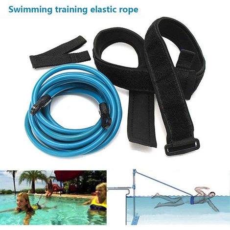 Ceinture de résistance à la natation réglable de 4M, corde élastique de haute qualité, piscine, bande d'entraînement de sécurité (1/4)