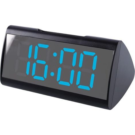 Réveil numérique pour chambre à coucher, grand écran miroir LED de 6,2 pouces, 2 mois (1/5)