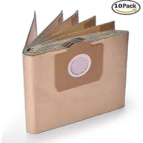 Lot de 10 sacs pour aspirateur Karcher NT20 NT25 NT30 MV1 MV3 WD3-AquaForge (1/3)