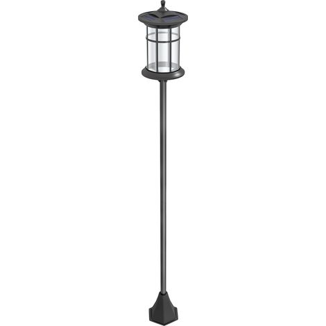 Lampe solaire jardin Alto 184cm LED blanc cassé IP44 Nero