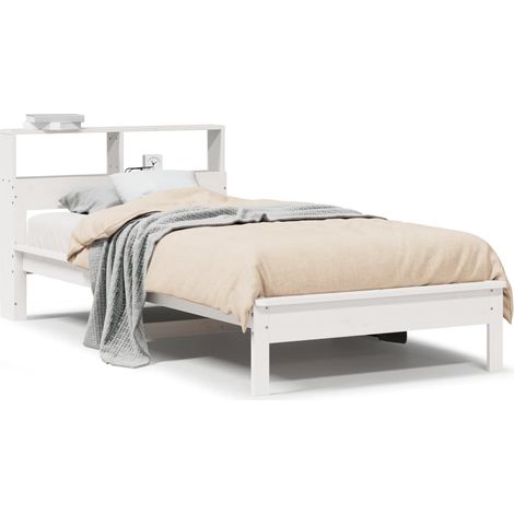 Maison Exclusive - Letto Libreria senza Materasso Bianco 100x200 cm Legno di Pino