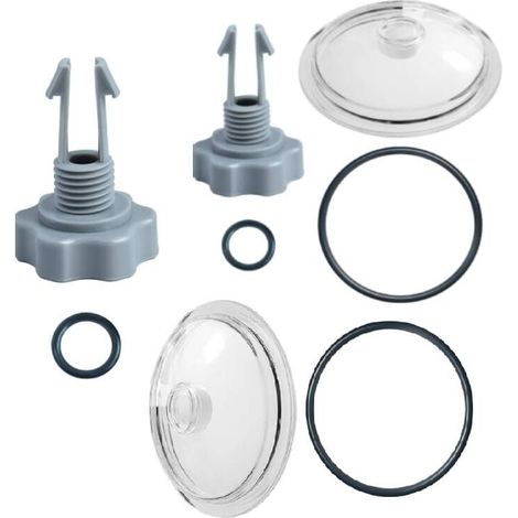 Couvercle de piège à feuilles SF80110-1, joint torique et valve, compatible avec les pompes à filtre à sable Intex 12" (débit : 2 100 gal/h), non compatible avec les modèles Intex 14 et 16". (1/5)