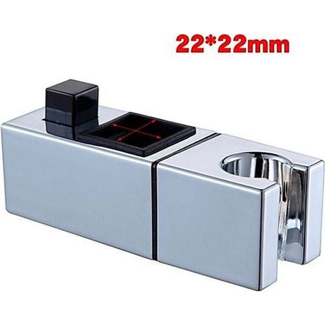 Support de Douche Réglable Hauteur et Angle Siège Fixe ABS Chromé pour Tube Carré 22x22 mm Salle de Bain Accessible - (1/5)